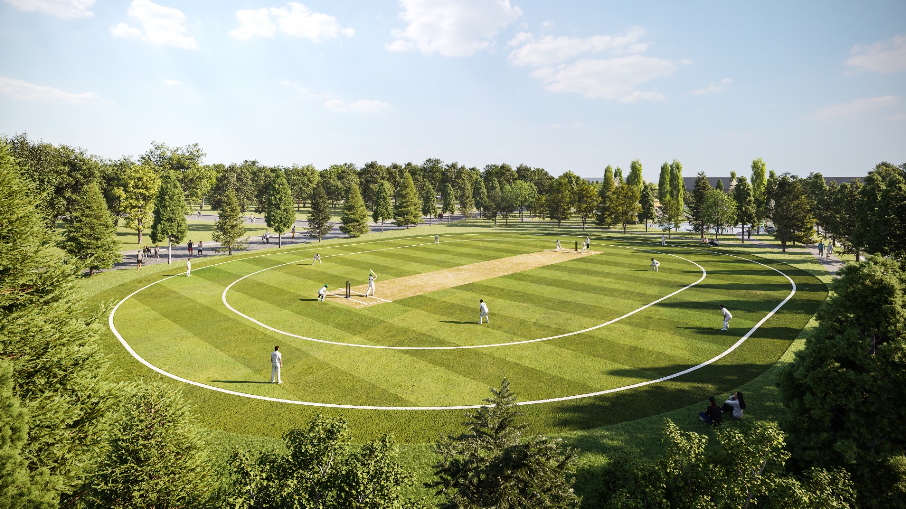 Cricket field rendering planned for Wildfield Village